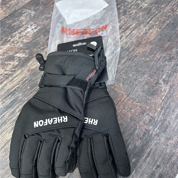 Rheafon Ski Snow Black Winter Gloves Waterproof Adjustable Cuffs Mens Medium - Picture 1 of 7
